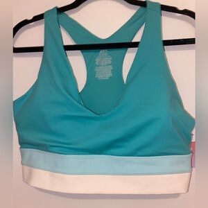 JoyLab Teal and White Tank Top
